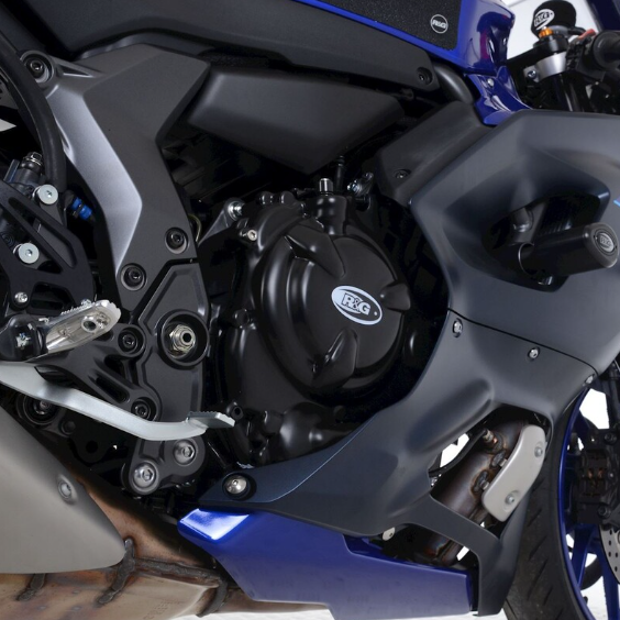 Протектор за двигател R&G RACING Race Series Right Crankcase Protection Cover Protection - Black YAMAHA MT07/R7/Tenere700