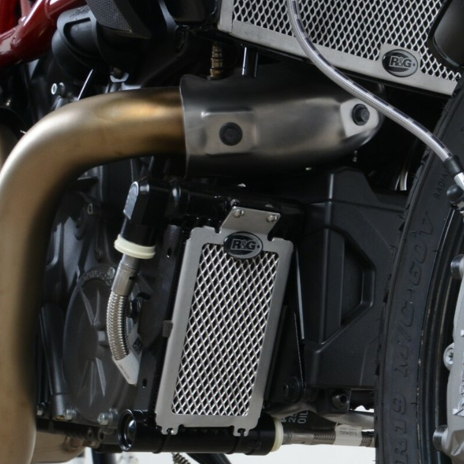 Протектор за маслен охладител R&G RACING Oil Cooler Guard Silver Indian FTR1200/S
