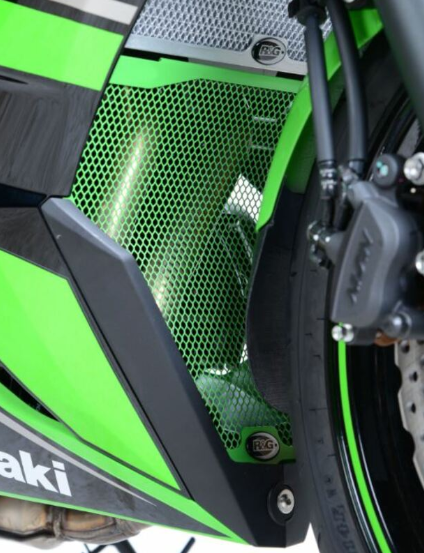 Протектор за генерация R&G Racing Aluminium Headpipe grille - Black Kawasaki Ninja 650 17-26