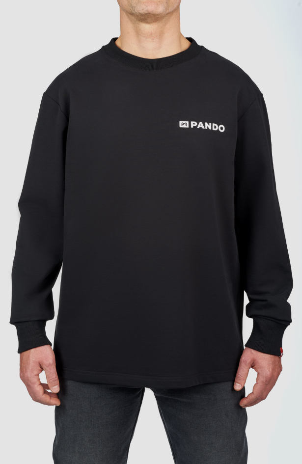 Тениска с дълъг ръкав PANDO MOTO TOMMY DON’T DIE BLACK - Oversized