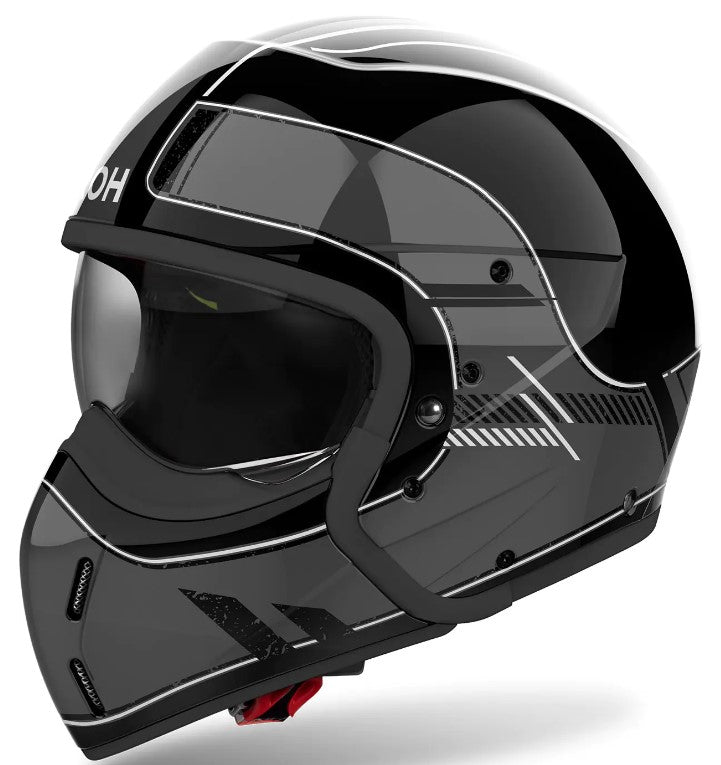Kаска за скутер AIROH Raster Dark Grey Gloss