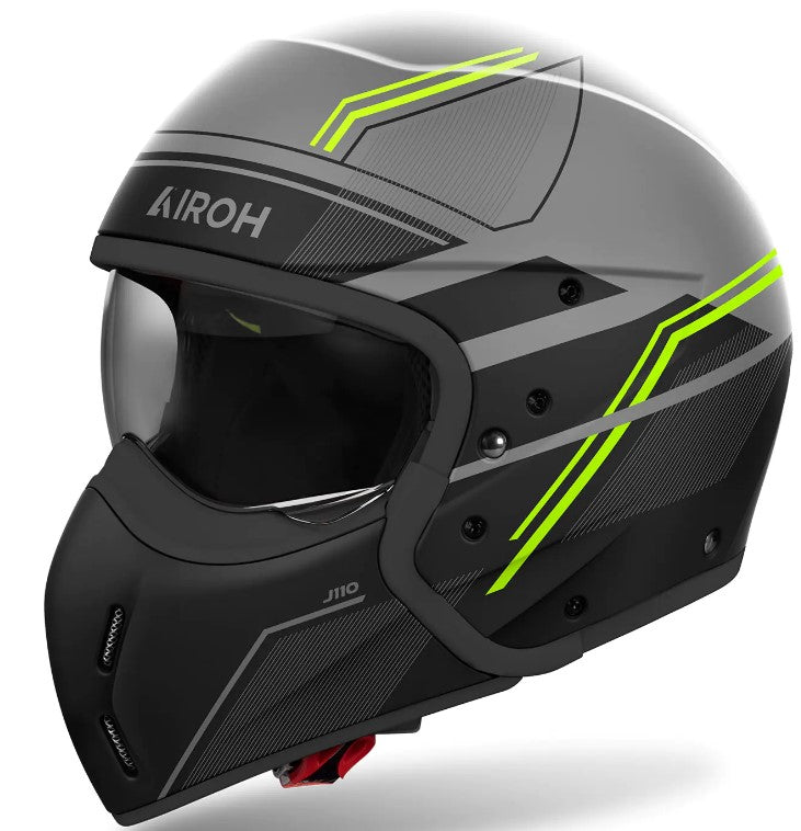 Kаска за скутер AIROH J110 Slim Yellow Matt
