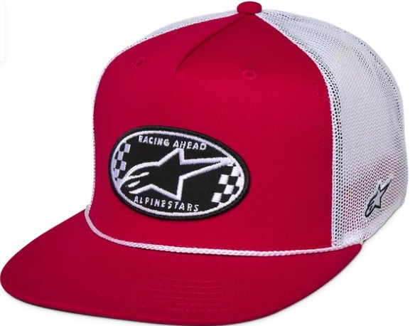 Шапка ALPINESTARS FLT BILL CONTENDER RED/WHITE