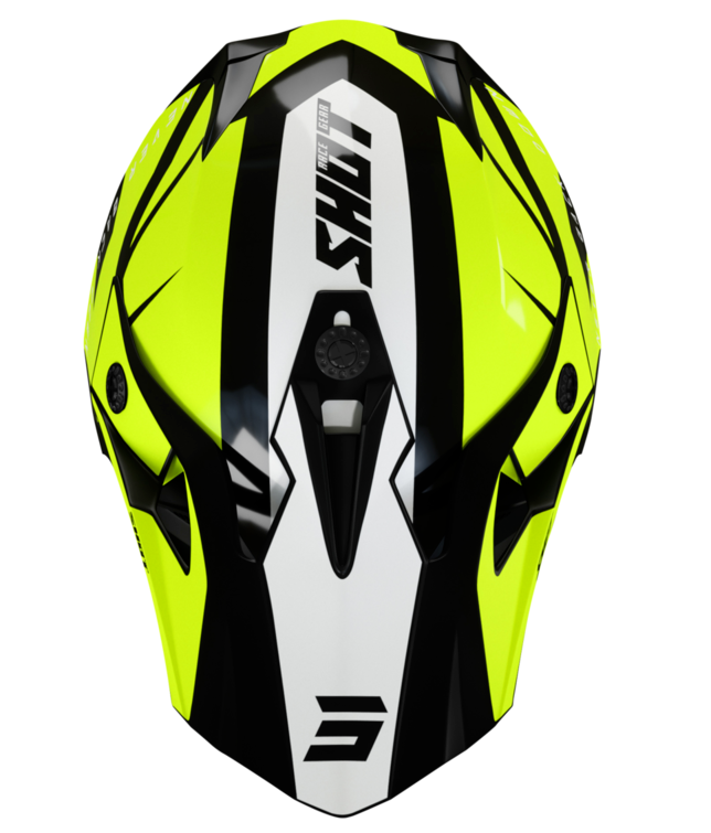 Мотокрос каска SHOT Pulse Revenge Black Neon Yellow White Glossy