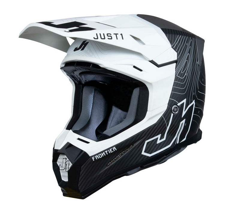 Mотокрос каска Just1 J-22 C Frontier Black/White/Carbon Matt
