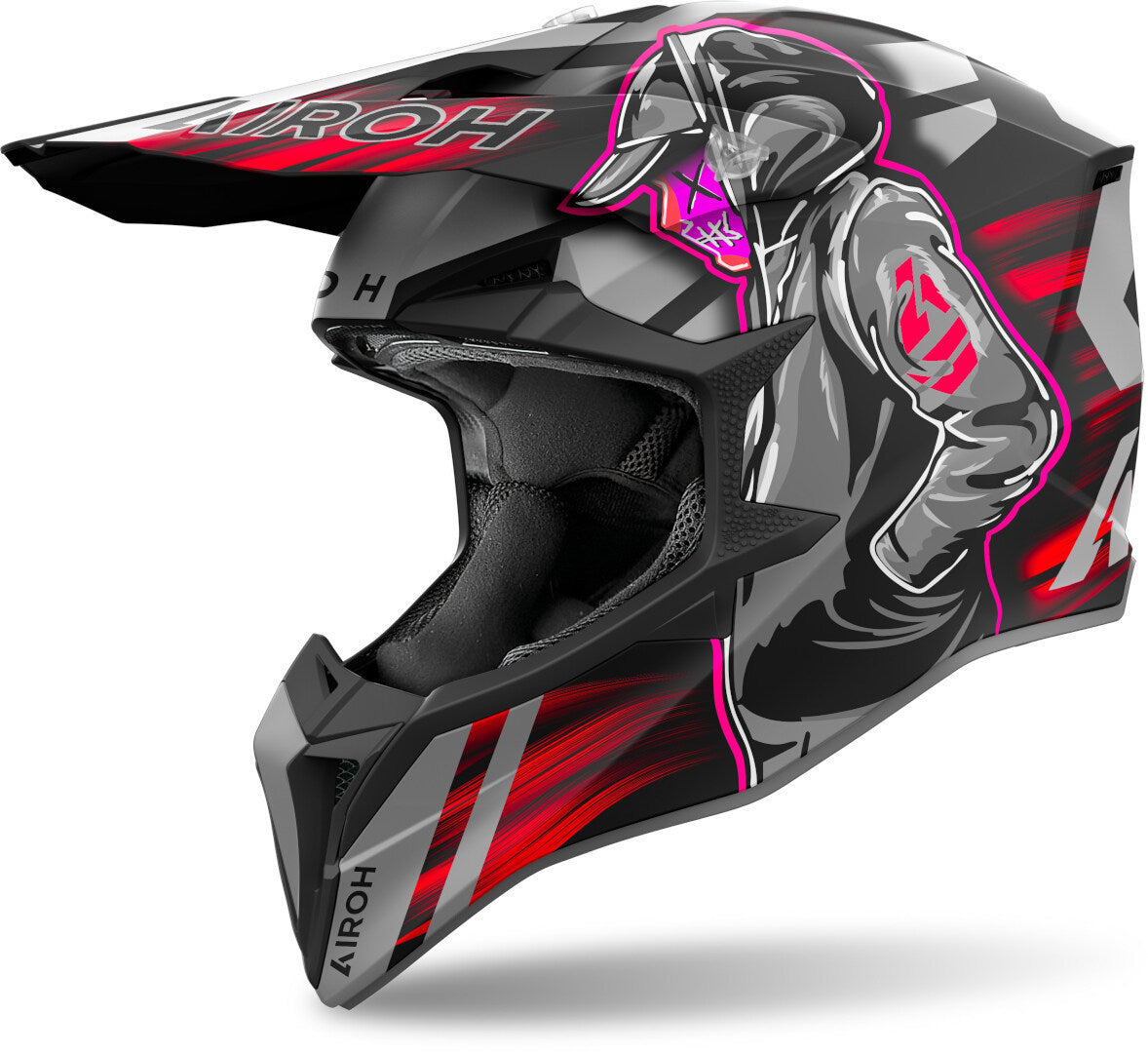 Мотокрос каска AIROH WRAAAP CYBER RED MATT