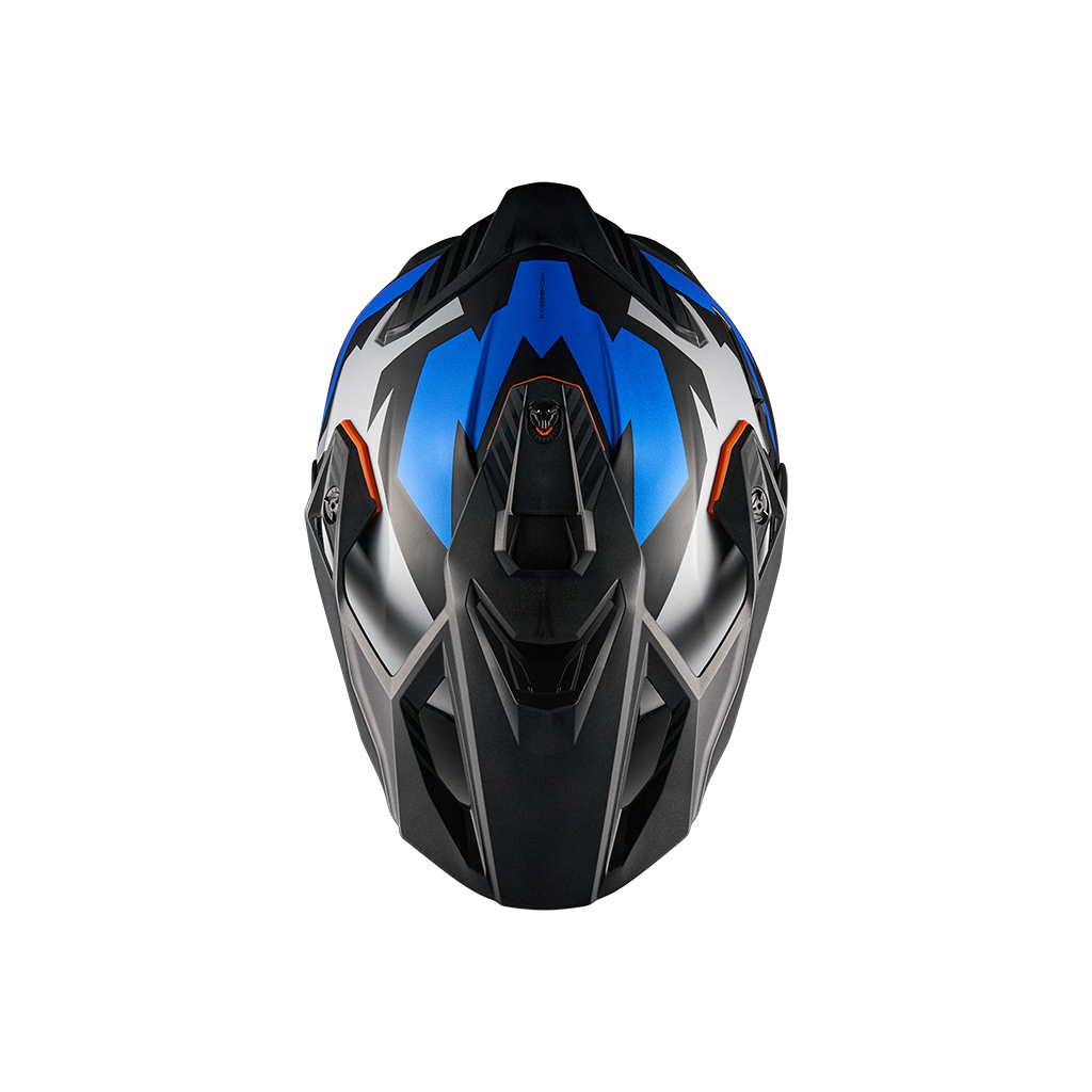 Адвенчър каска NEXX Y.TRAVL PRIMAL BLUE NEON MATT