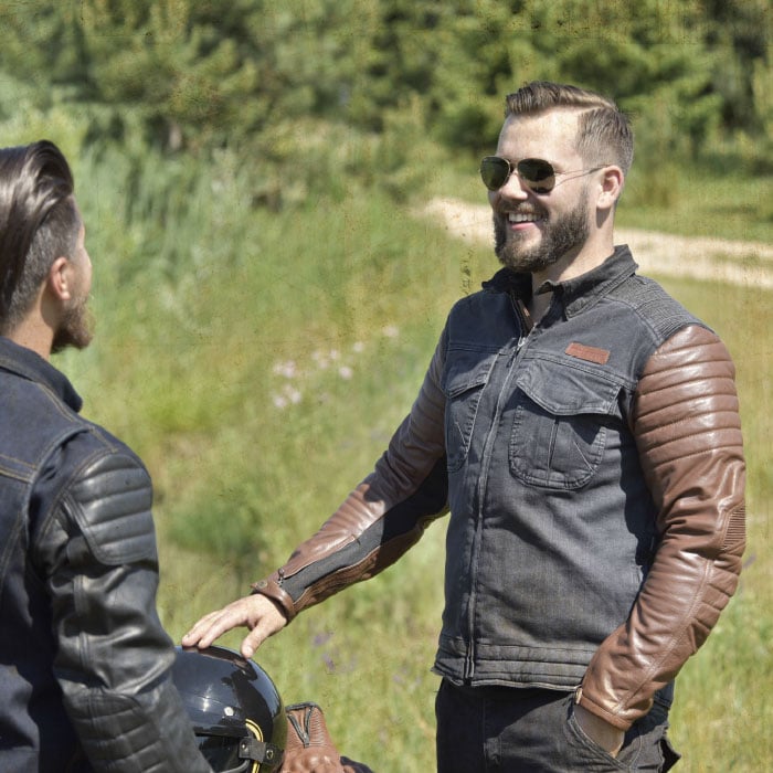 Мото яке Trilobite 964 Acid Scrambler DENIM BROWN