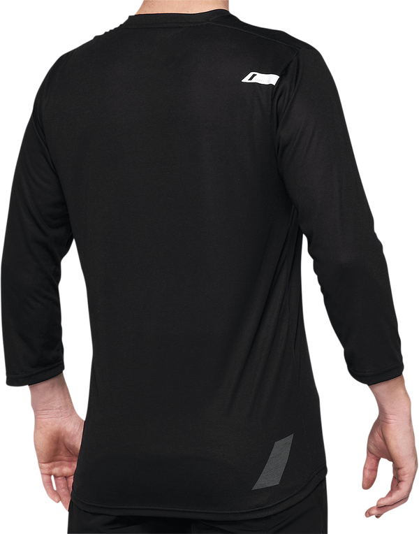 Вело джърси 100% AIRMATIC 3/4 SLEEVE BLACK