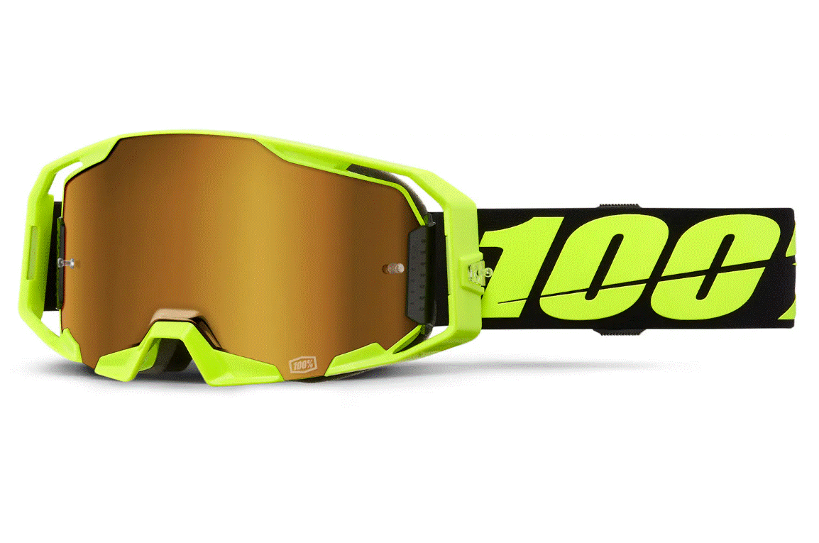 Мотокрос очила 100% ARmatic NEON YELLOW TRUE GOLD