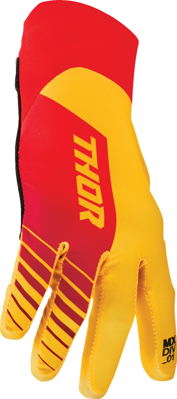 Мотокрос ръкавици THOR AGILE ANALOG YELLOW/RED