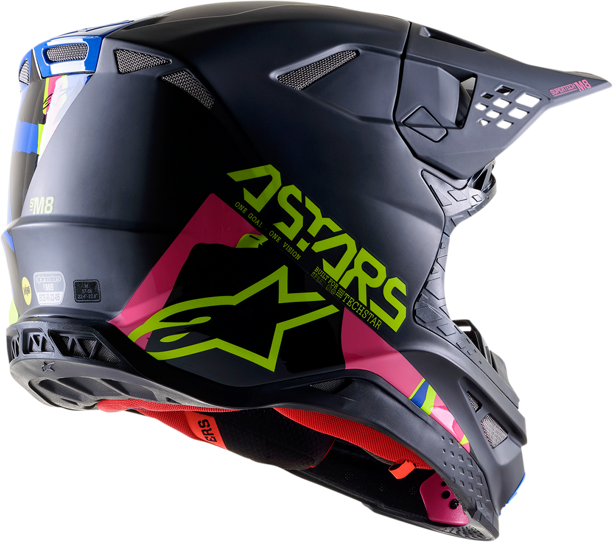 Мотокрос каска ALPINESTARS SM8 Echo BLACK/BLUE/PINK/YELLOW