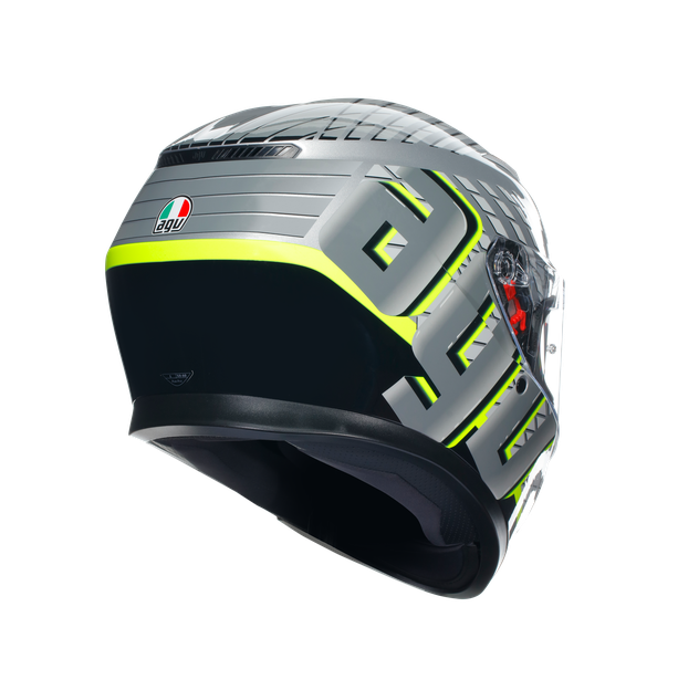 КАСКА AGV K3 - FORTIFY GREY/BLACK/YELLOW FLUO