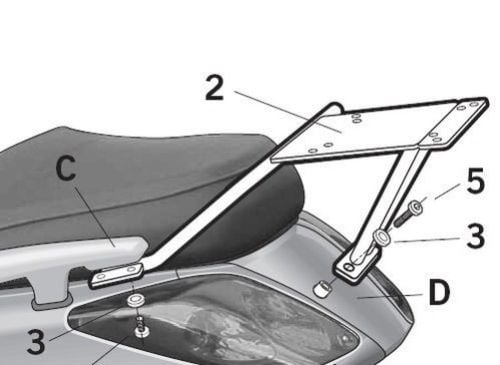 Монтажен комплект за куфари SHAD TOP MASTER YAMAHA X-MAX 125-250 '05