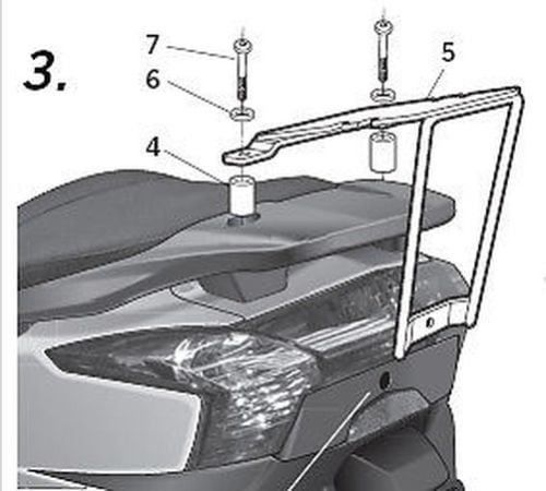Монтажен комплект за куфари SHAD TOP MASTER KYMCO DOWNTOWN 125 '09