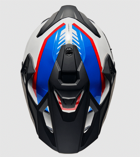 Адвенчър каска NEXX Y.TRAVL QUEST WHITE/BLUE/RED