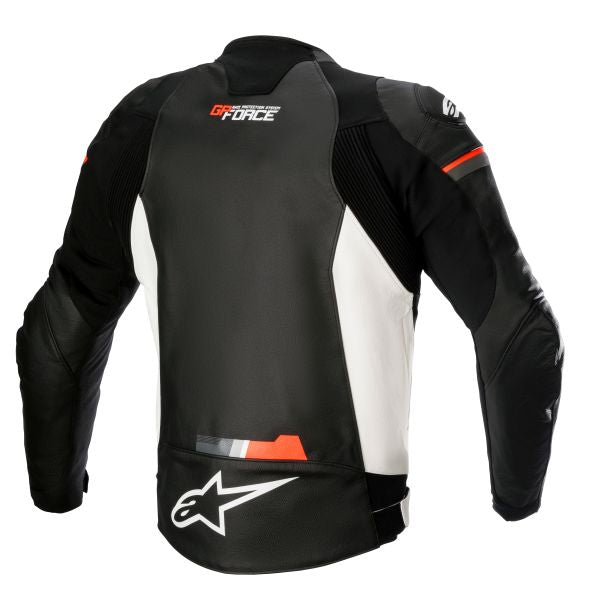 Кожено мото яке ALPINESTARS GP FORCE BLACK/FLUO RED/WHITE