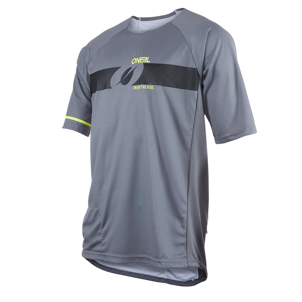 Вело тениска O'NEAL PIN IT V.22 GRAY/NEON YELLOW