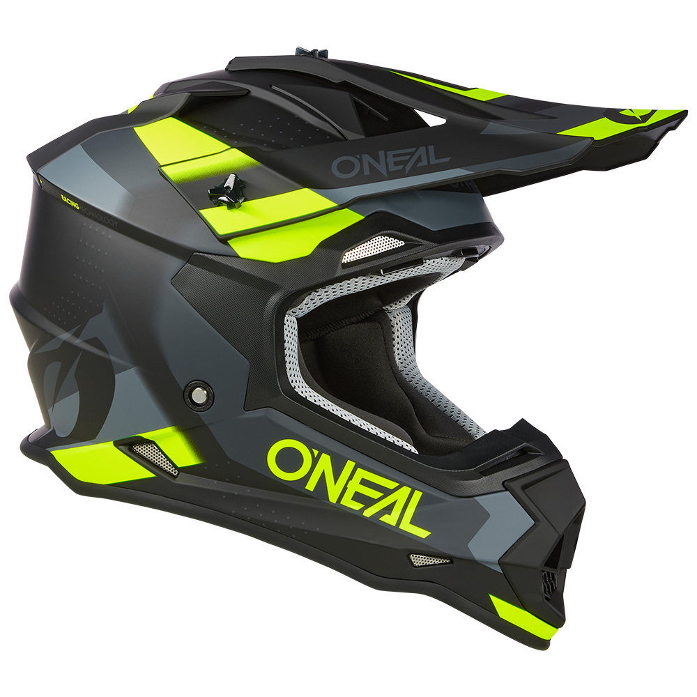 Мотокрос каска O'NEAL 2SERIES SPYDE V.23 BLACK/GRAY/NEON YELLOW