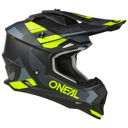 Мотокрос каска O'NEAL 2SERIES SPYDE V.23 BLACK/GRAY/NEON YELLOW