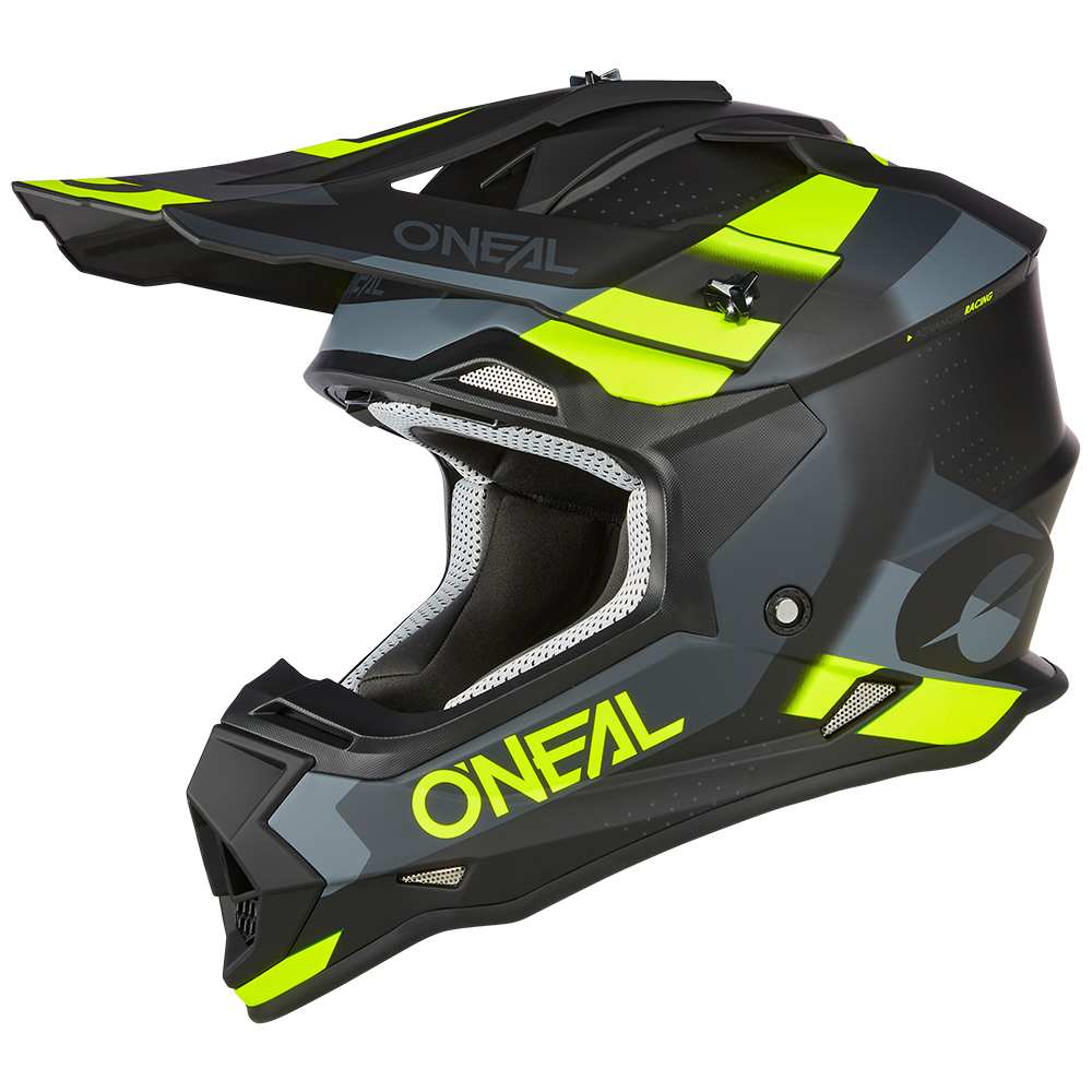 Мотокрос каска O'NEAL 2SERIES SPYDE V.23 BLACK/GRAY/NEON YELLOW
