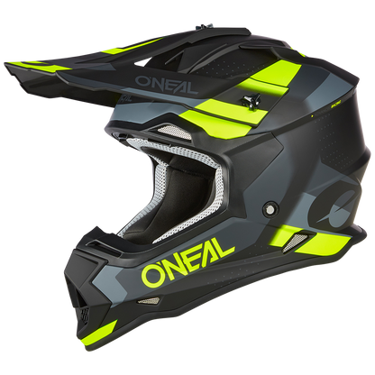 Мотокрос каска O'NEAL 2SERIES SPYDE V.23 BLACK/GRAY/NEON YELLOW