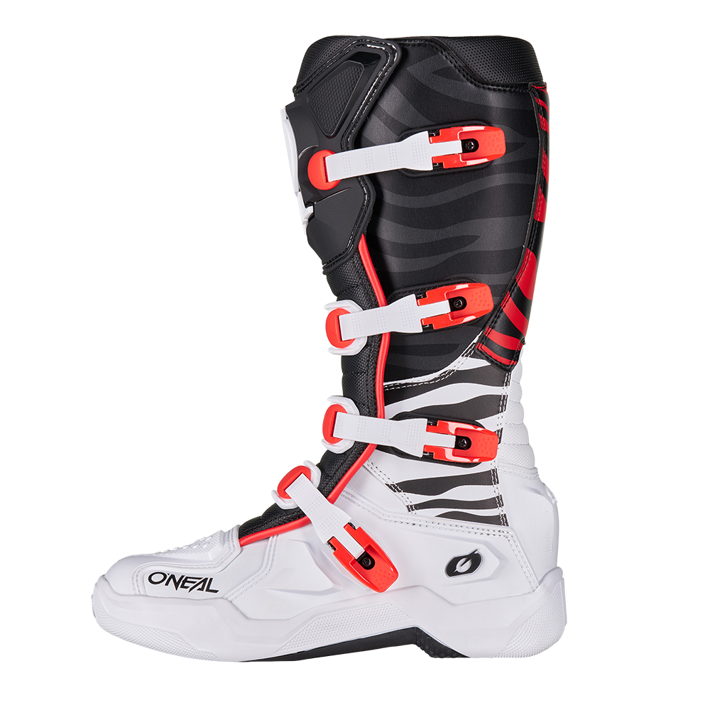 Мотокрос ботуши O'NEAL 3SRS MX ZEBRA BLACK/WHITE/RED