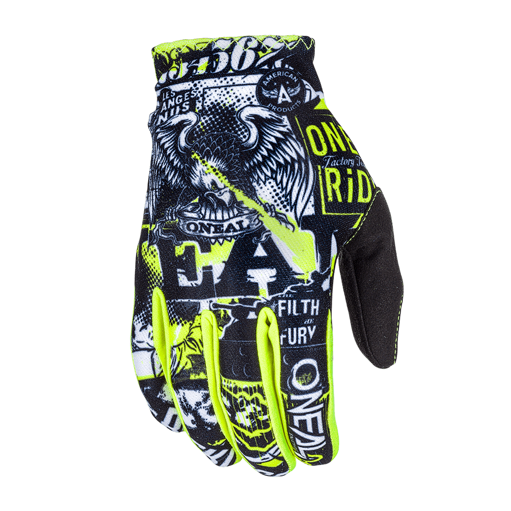 Детски мотокрос ръкавици O'NEAL MATRIX ATTACK BLACK/HI-VIZ