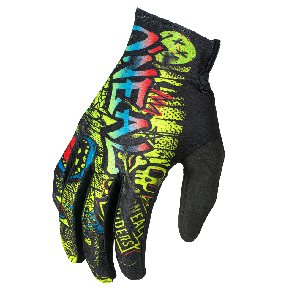 Детски мотокрос ръкавици O’NEAL MATRIX RANCID BLACK/NEON YELLOW V.26