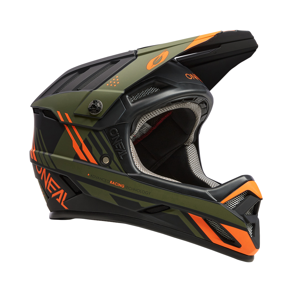 Вело каска O'NEAL BACKFLIP STRIKE V.23 BLACK/ORANGE/OLIVE