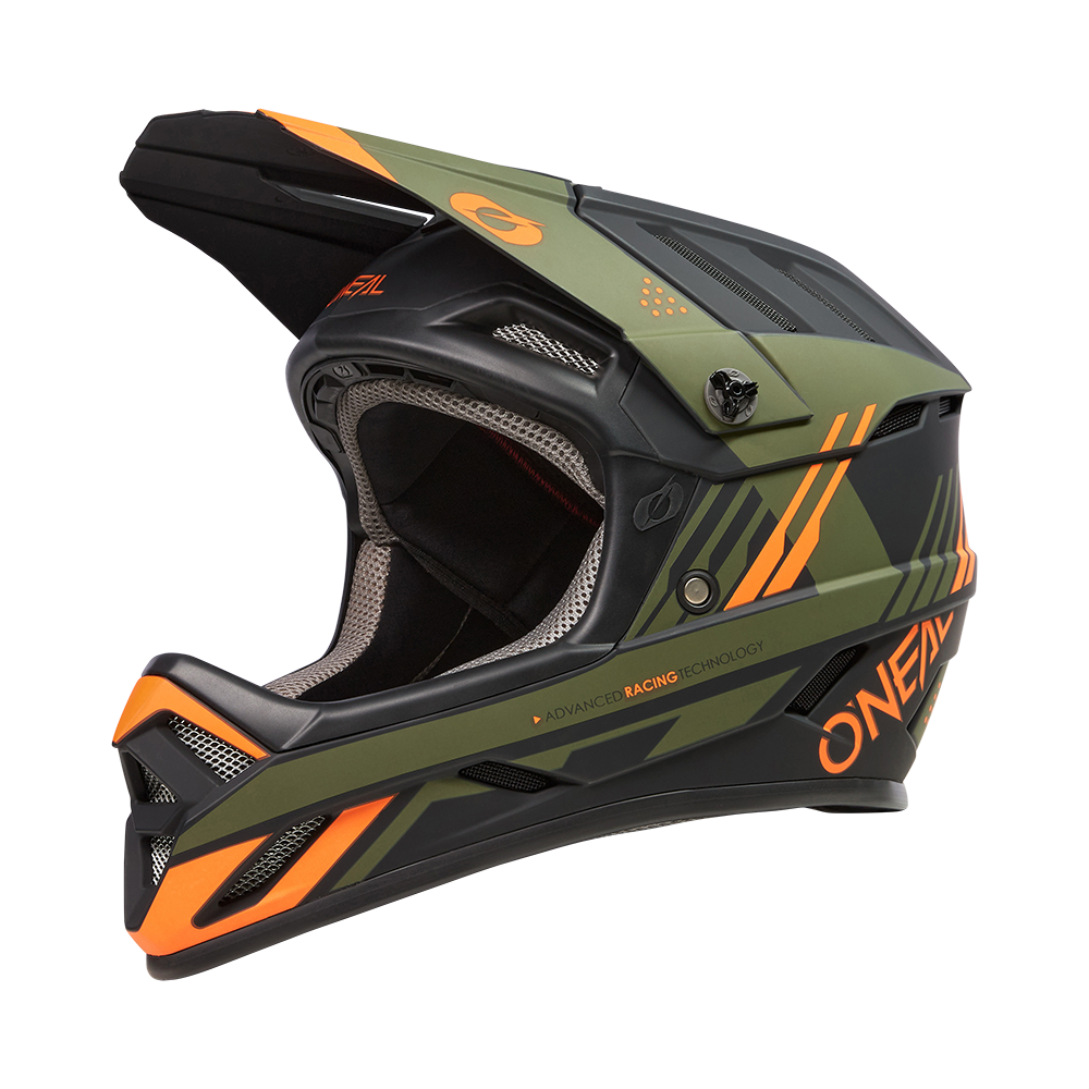 Вело каска O'NEAL BACKFLIP STRIKE V.23 BLACK/ORANGE/OLIVE