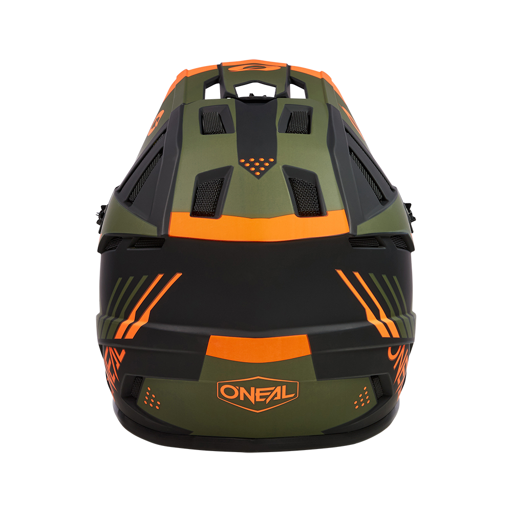Вело каска O'NEAL BACKFLIP STRIKE V.23 BLACK/ORANGE/OLIVE