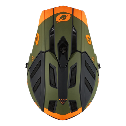 Вело каска O'NEAL BACKFLIP STRIKE V.23 BLACK/ORANGE/OLIVE