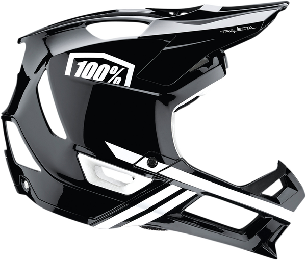 Вело каска 100% TRAJECTA FULL BLACK/WHITE GLOSS