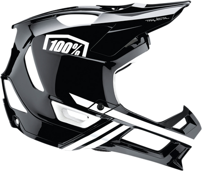 Вело каска 100% TRAJECTA FULL BLACK/WHITE GLOSS