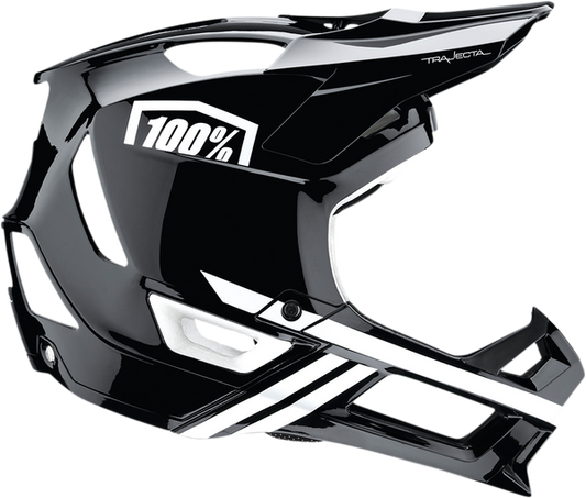 Вело каска 100% TRAJECTA FULL BLACK/WHITE GLOSS
