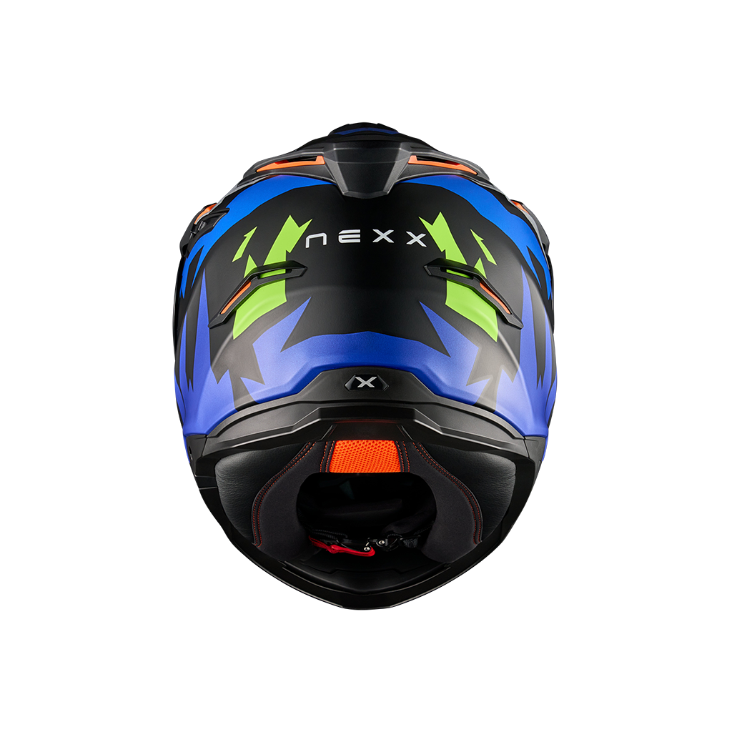 Адвенчър каска NEXX Y.TRAVL PRIMAL BLUE NEON MATT