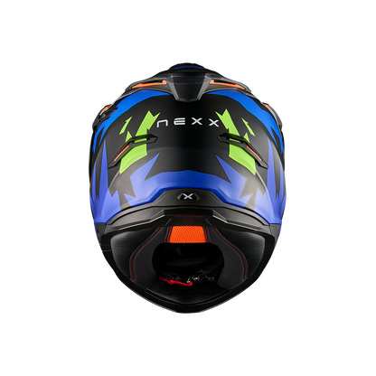Адвенчър каска NEXX Y.TRAVL PRIMAL BLUE NEON MATT