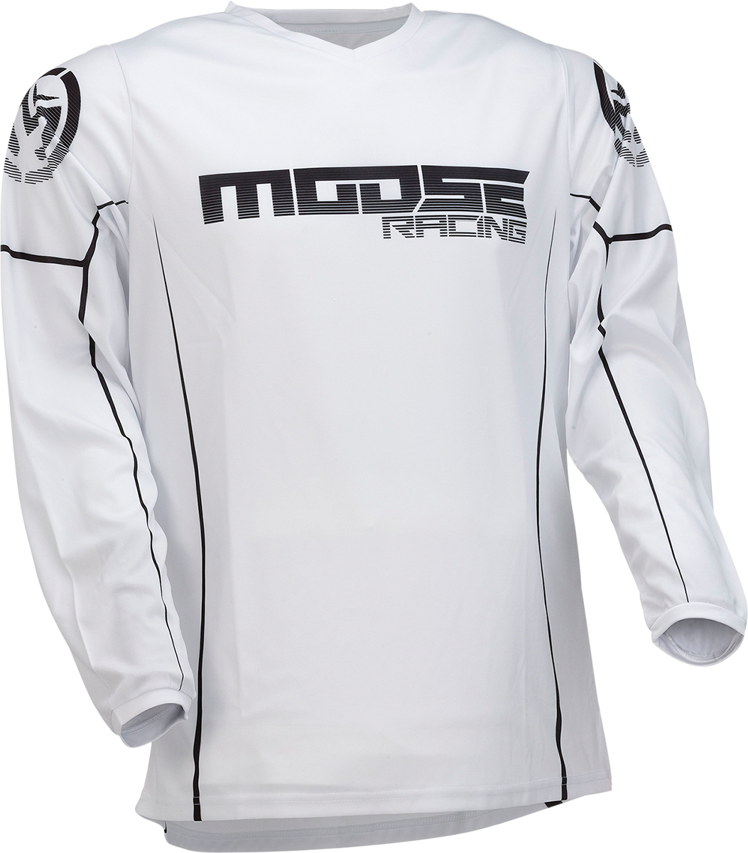 Мотокрос блуза MOOSE RACING QUALIFIER WHITE/BLACK