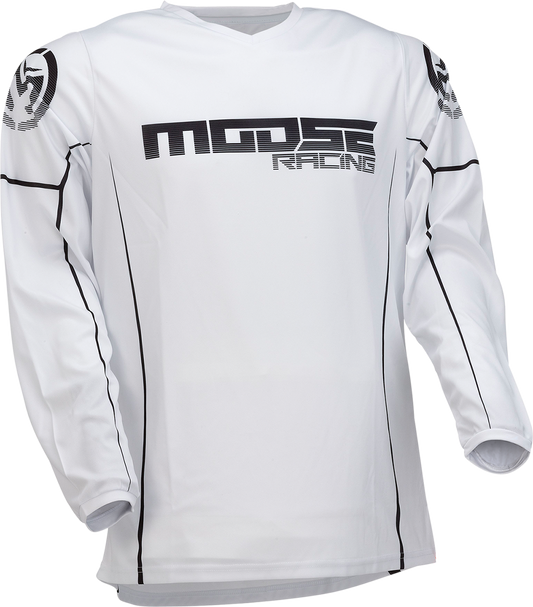 Мотокрос блуза MOOSE RACING QUALIFIER WHITE/BLACK
