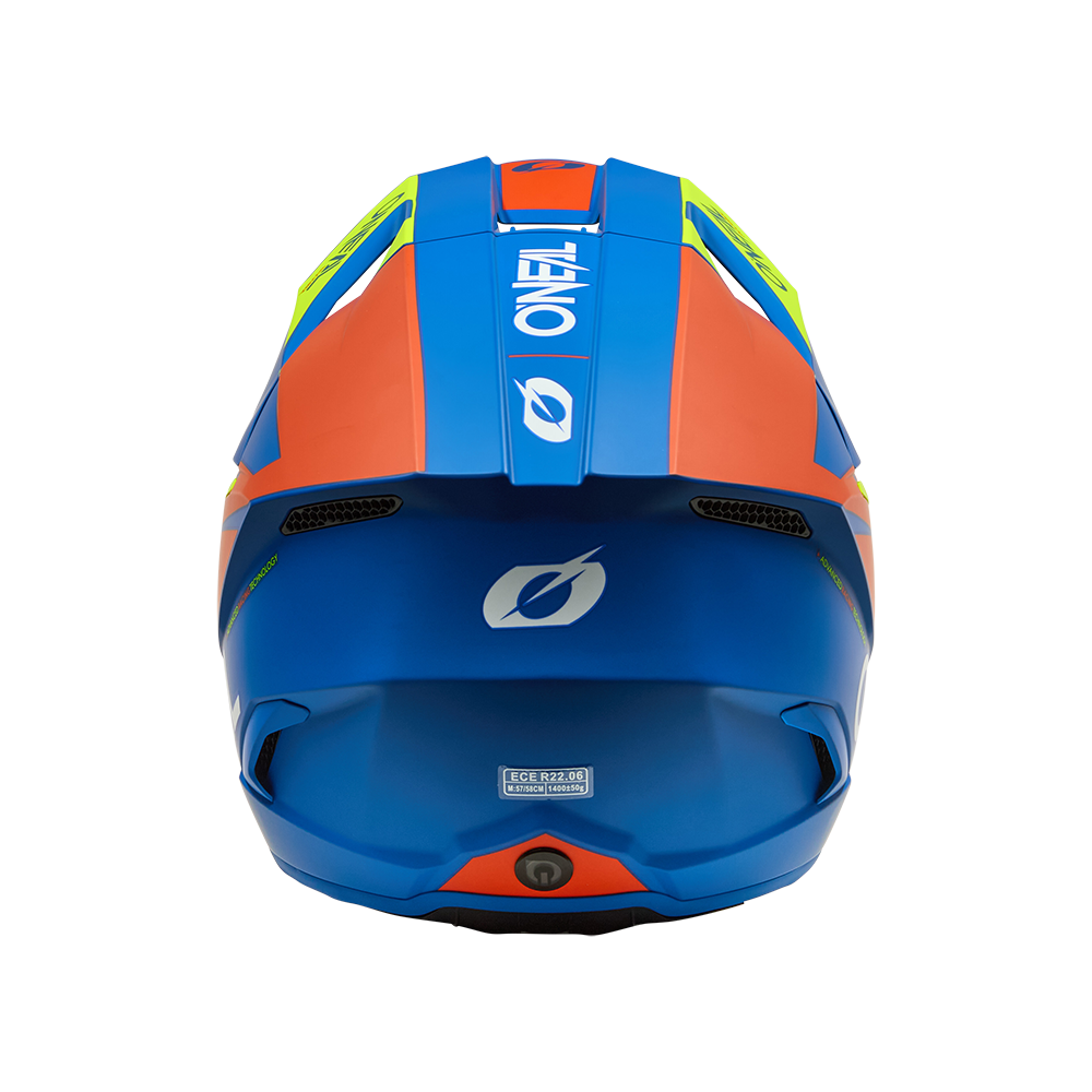 Мотокрос каска O'NEAL 3SERIES SOLID BLUE/NEON V.26