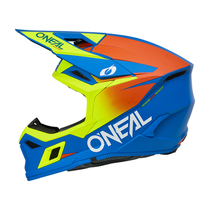 Мотокрос каска O'NEAL 3SERIES SOLID BLUE/NEON V.26