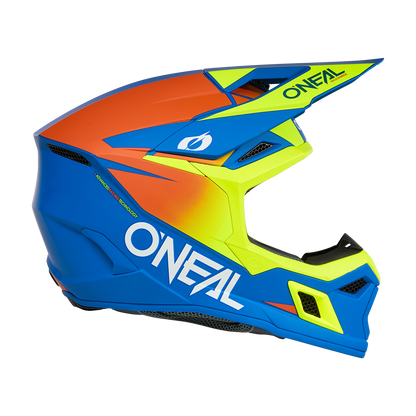 Мотокрос каска O'NEAL 3SERIES SOLID BLUE/NEON V.26