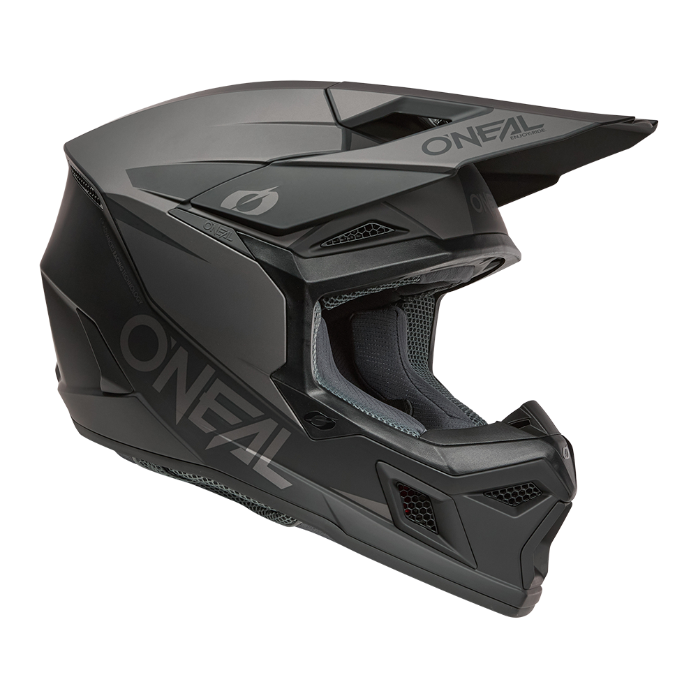 Мотокрос каска O'NEAL 3SERIES SOLID BLACK/GRAY V.26