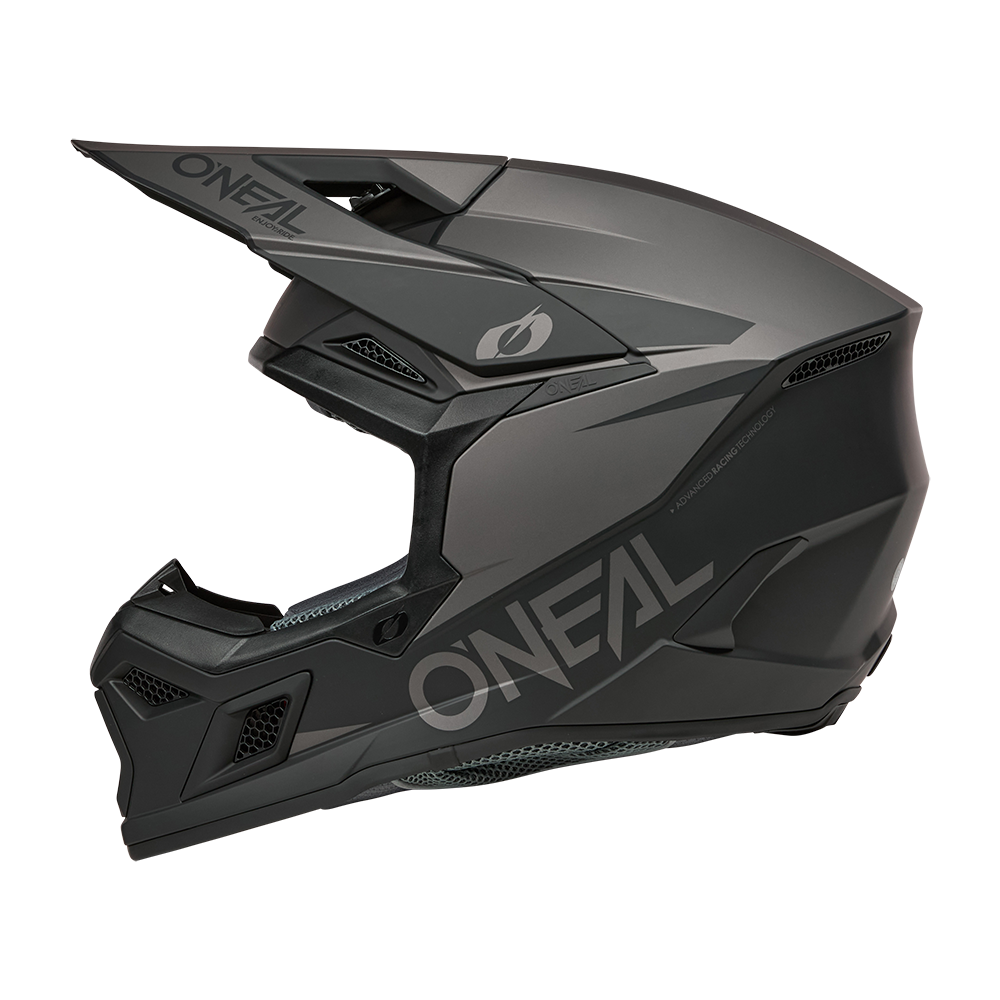 Мотокрос каска O'NEAL 3SERIES SOLID BLACK/GRAY V.26