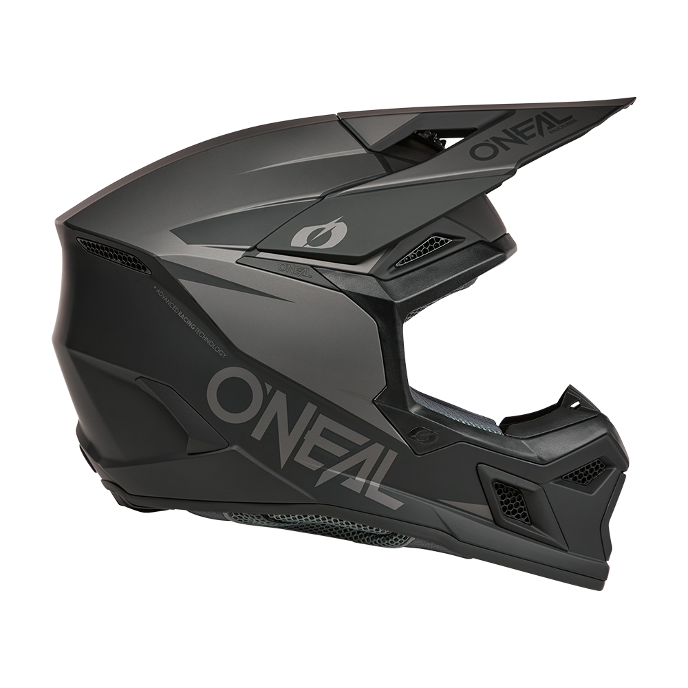 Мотокрос каска O'NEAL 3SERIES SOLID BLACK/GRAY V.26