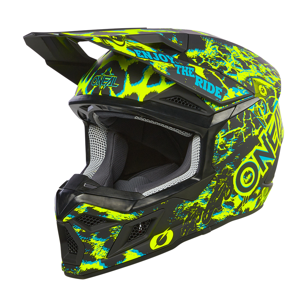Мотокрос каска O'NEAL 3SERIES ASSAULT BLACK/NEON YELLOW V.24