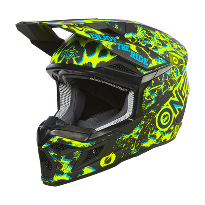 Мотокрос каска O'NEAL 3SERIES ASSAULT BLACK/NEON YELLOW V.24