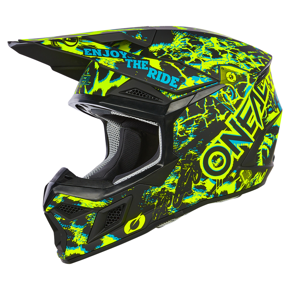 Мотокрос каска O'NEAL 3SERIES ASSAULT BLACK/NEON YELLOW V.24