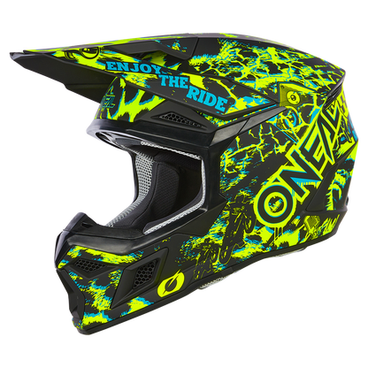 Мотокрос каска O'NEAL 3SERIES ASSAULT BLACK/NEON YELLOW V.24